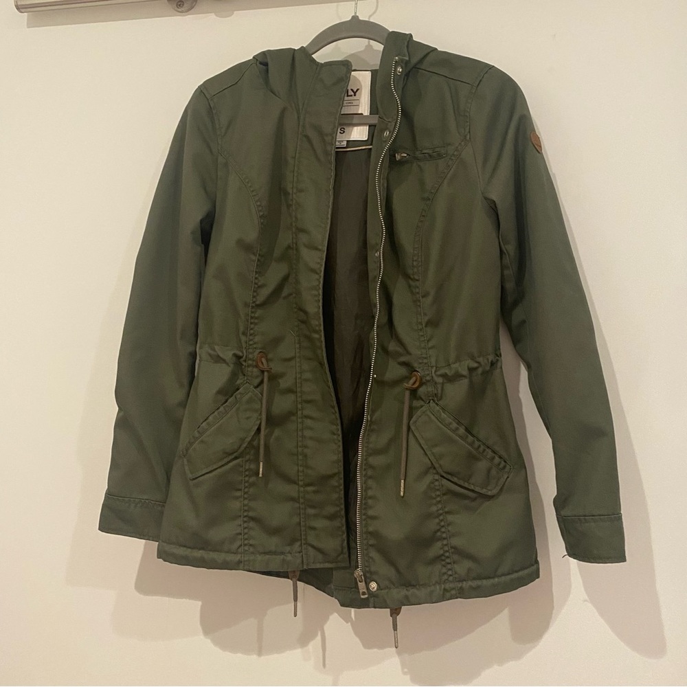 Only army green utility jacket